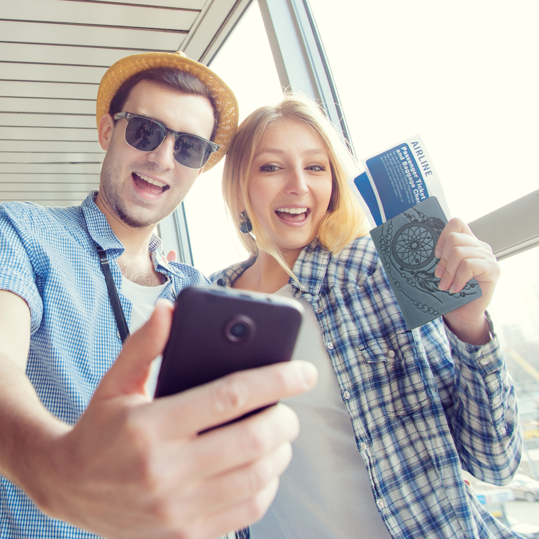 Обкладинка на паспорт SHVIGEL Блакитна