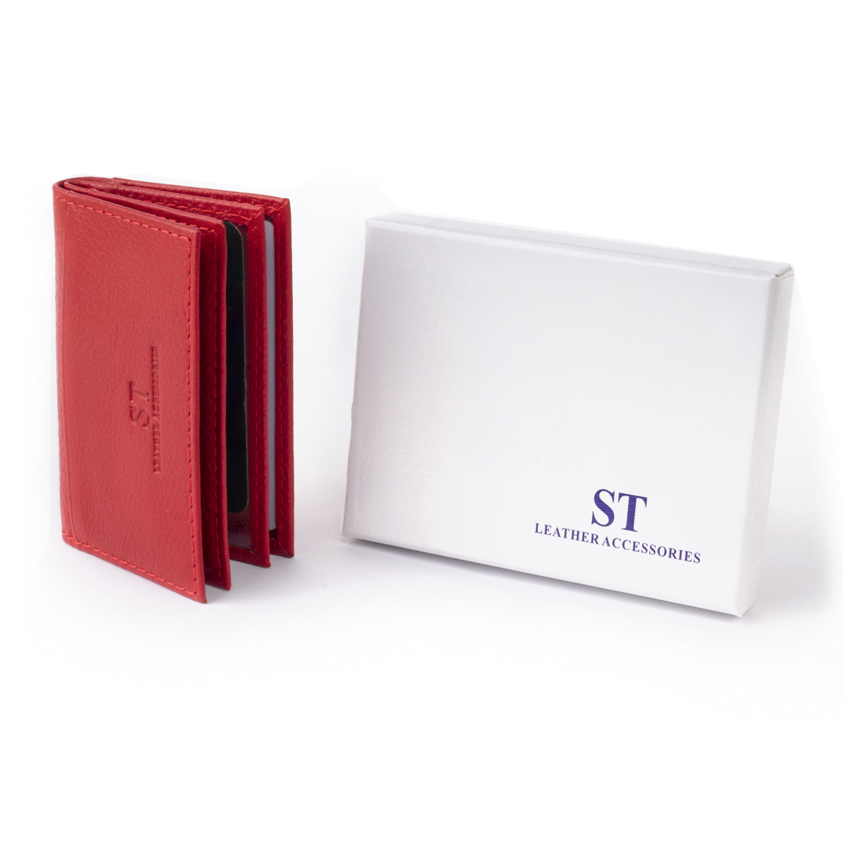 Візитниця-книжка ST Leather Червона