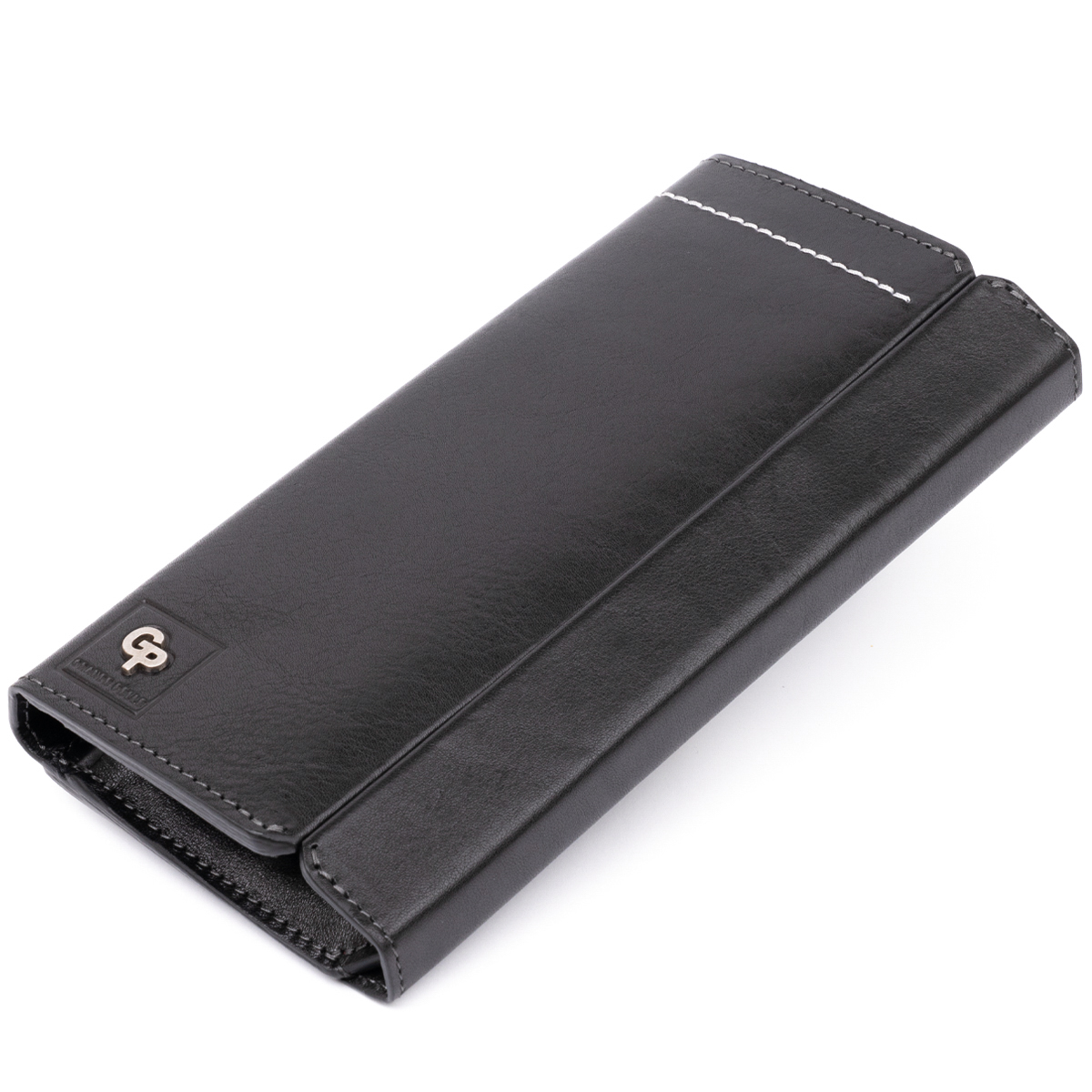 Борсетка элитная кожаная GRANDE PELLE Черная