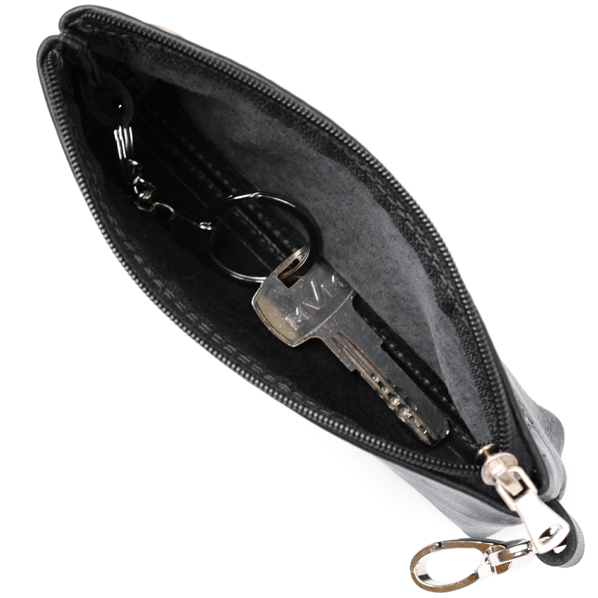 Ключниця з монетницею GRANDE PELLE Чорний