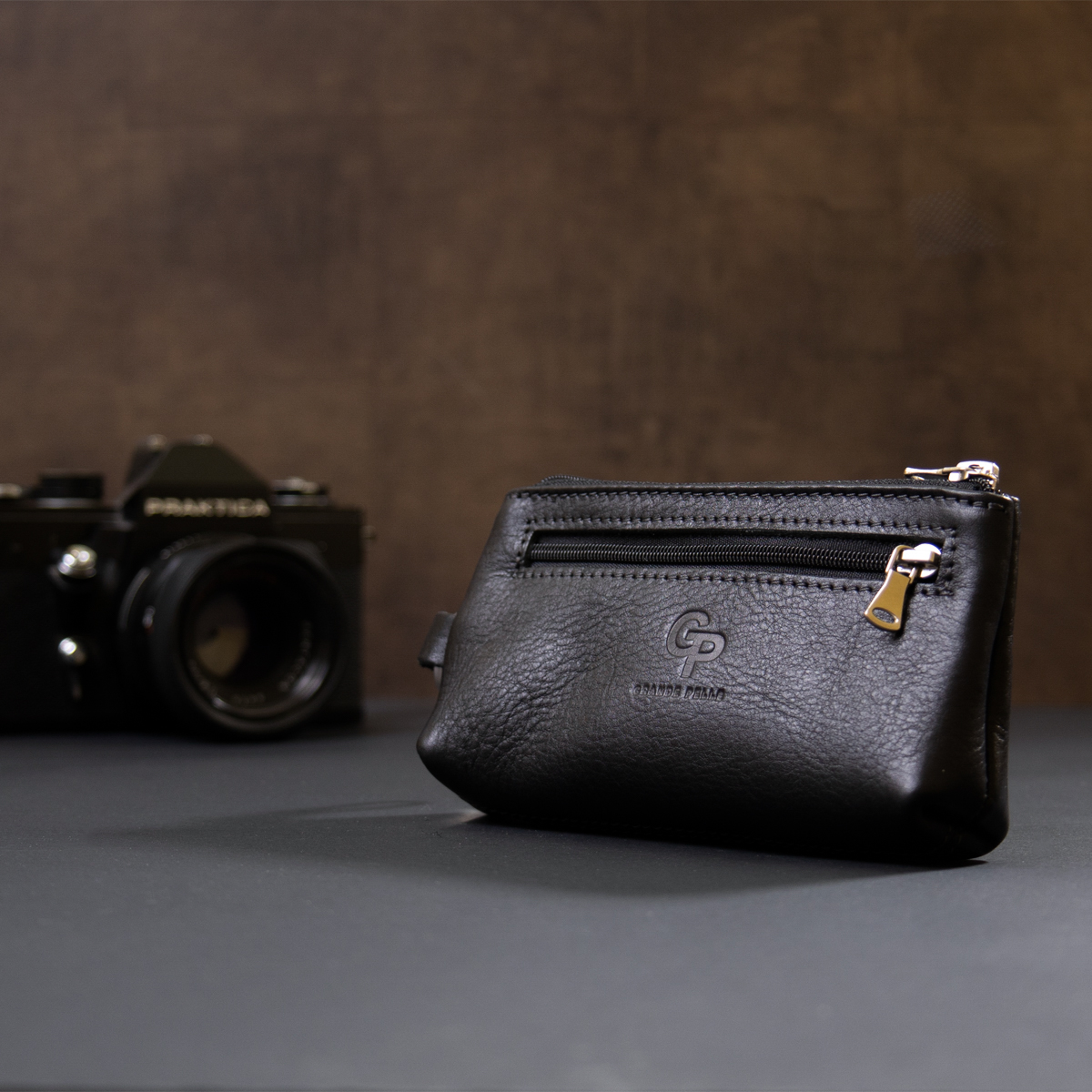 Ключниця з монетницею GRANDE PELLE Чорний