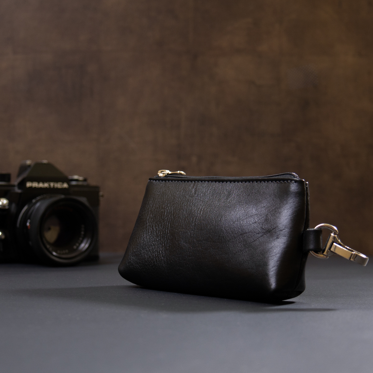 Ключниця з монетницею GRANDE PELLE Чорний