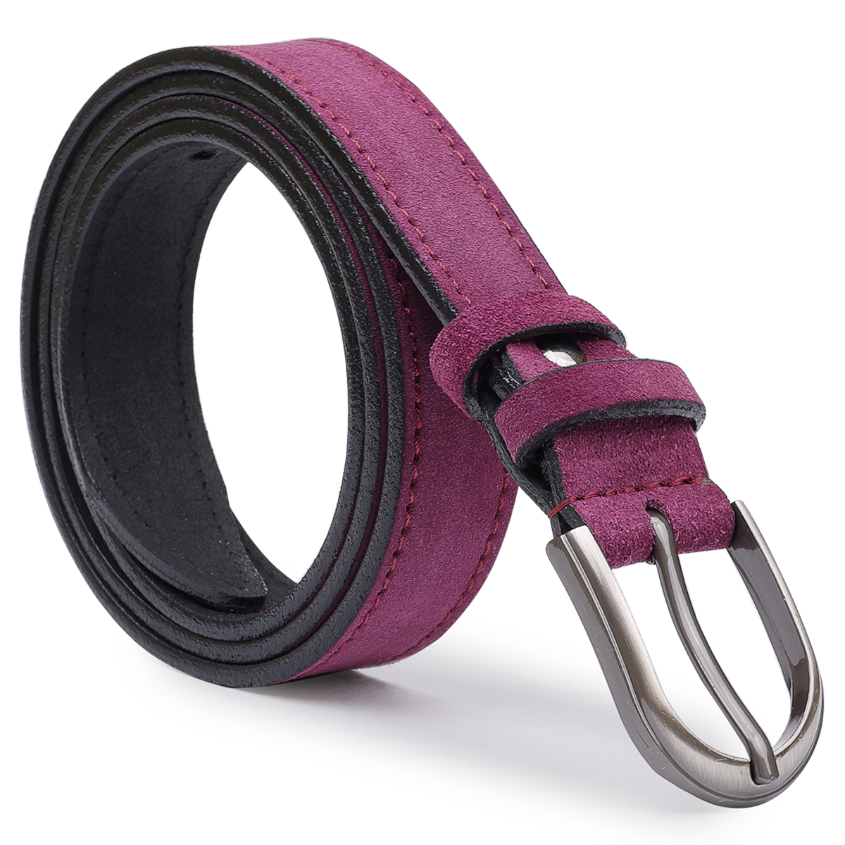 Превосходный замшевый женский ремень Vintage Фиолетовый