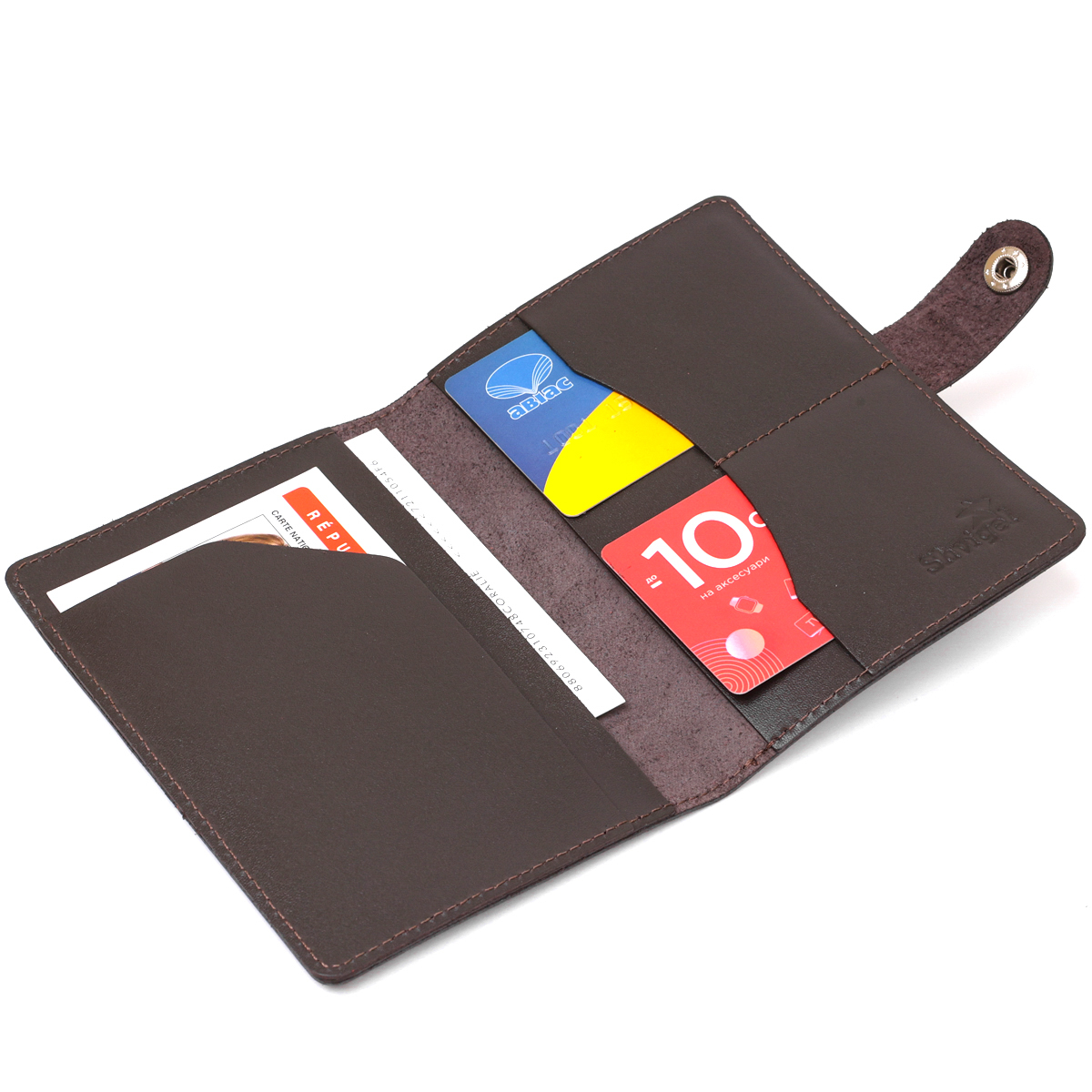 Мужской тревел-кейс из натуральной кожи Shvigel Коричневый