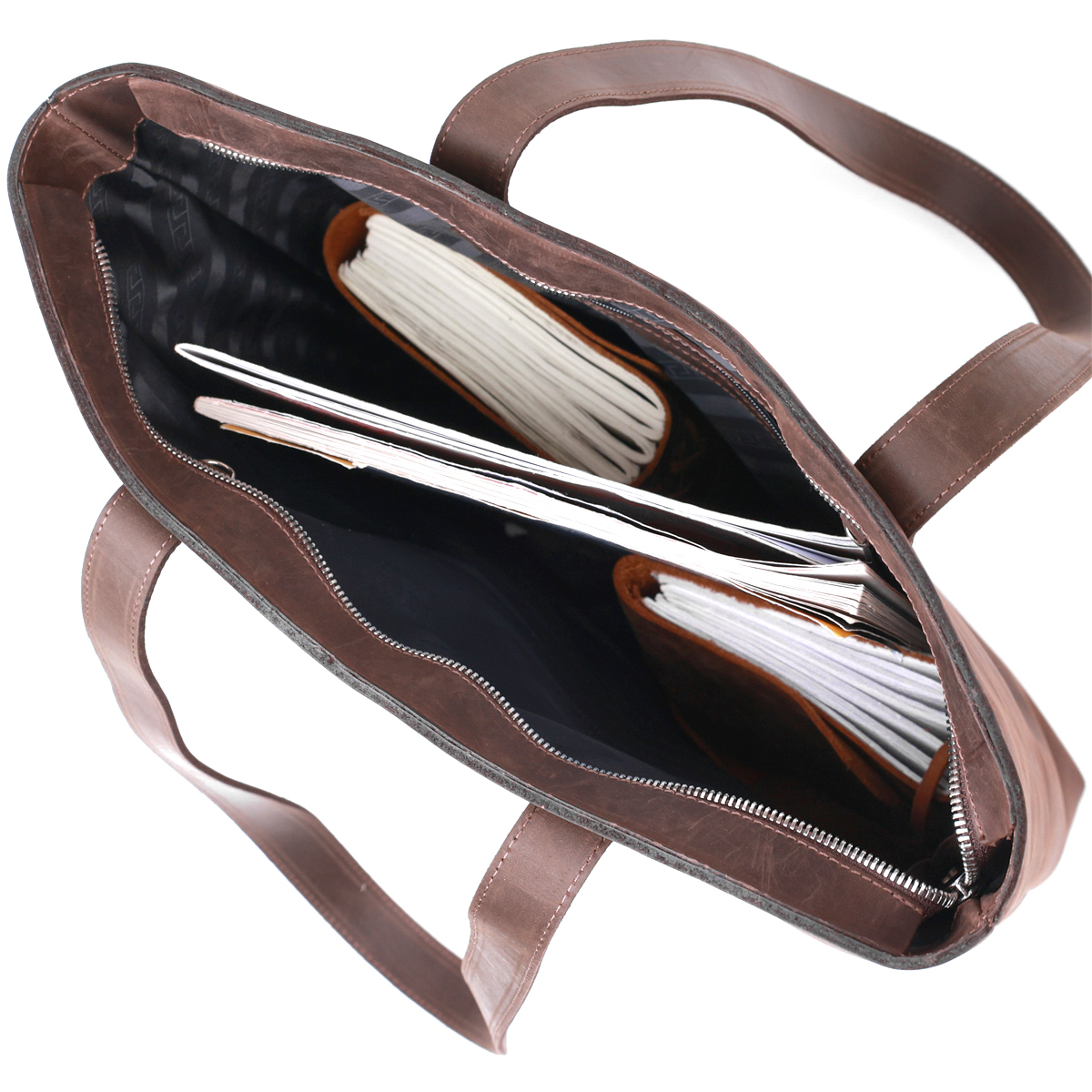 Вінтажна жіноча сумка-шоппер Shvigel Коричневий