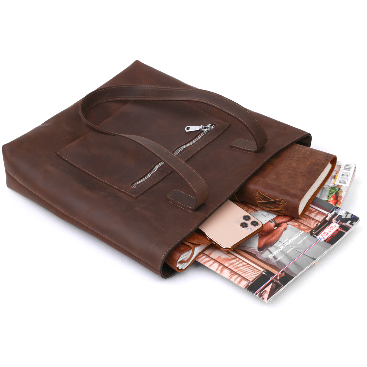 Вінтажна жіноча сумка-шоппер Shvigel Коричневий