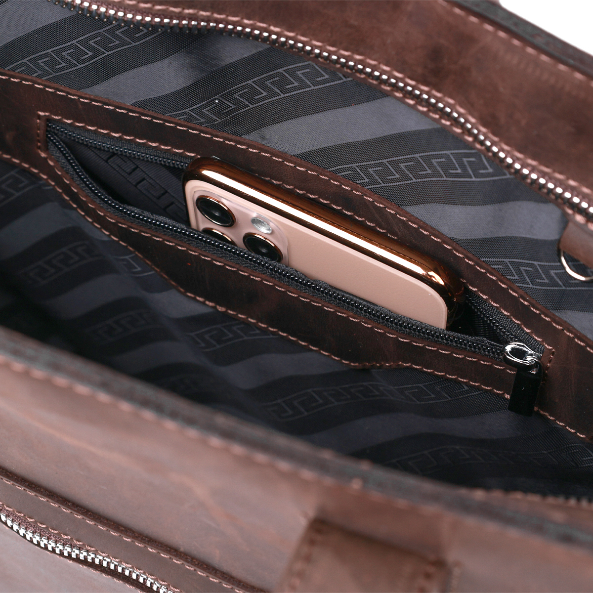 Вінтажна жіноча сумка-шоппер Shvigel Коричневий