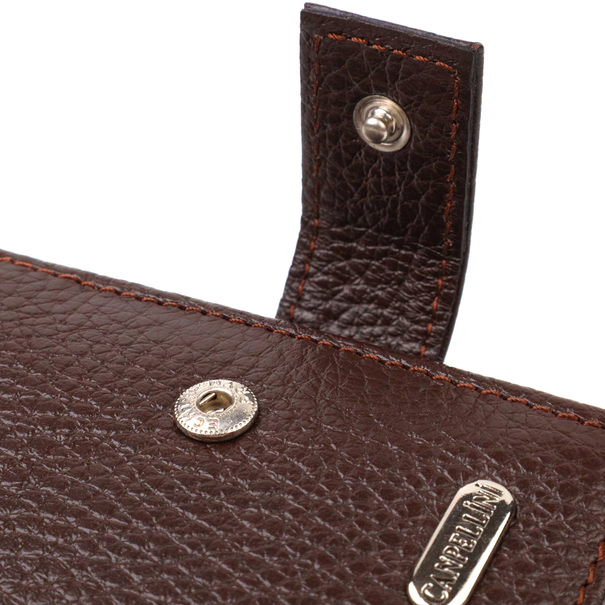 Гарний горизонтальний гаманець для чоловіків з натуральної шкіри флотар CANPELLINI Коричневый