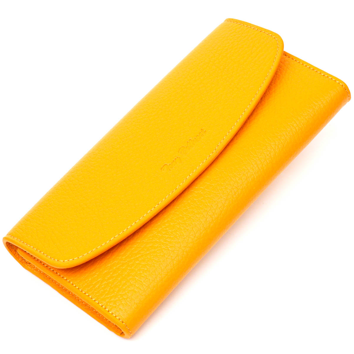 Відмінний жіночий гаманець з монетницею на блискавці з натуральної шкіри Tony Bellucci Жовтий