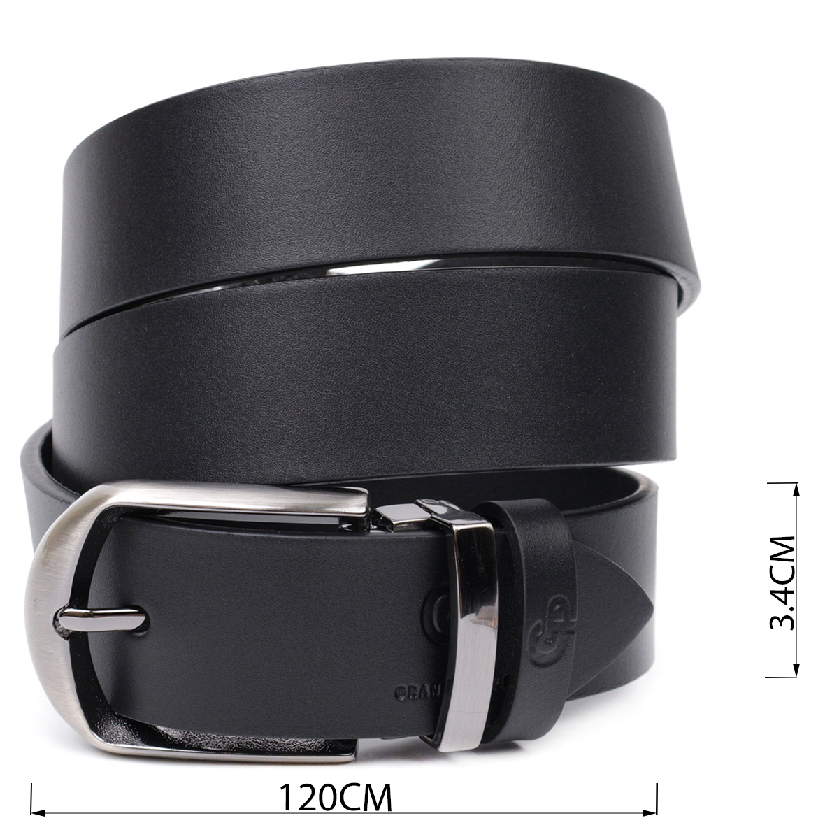 Практичний брючний пояс для чоловіків з натуральної шкіри GRANDE PELLE Чорний