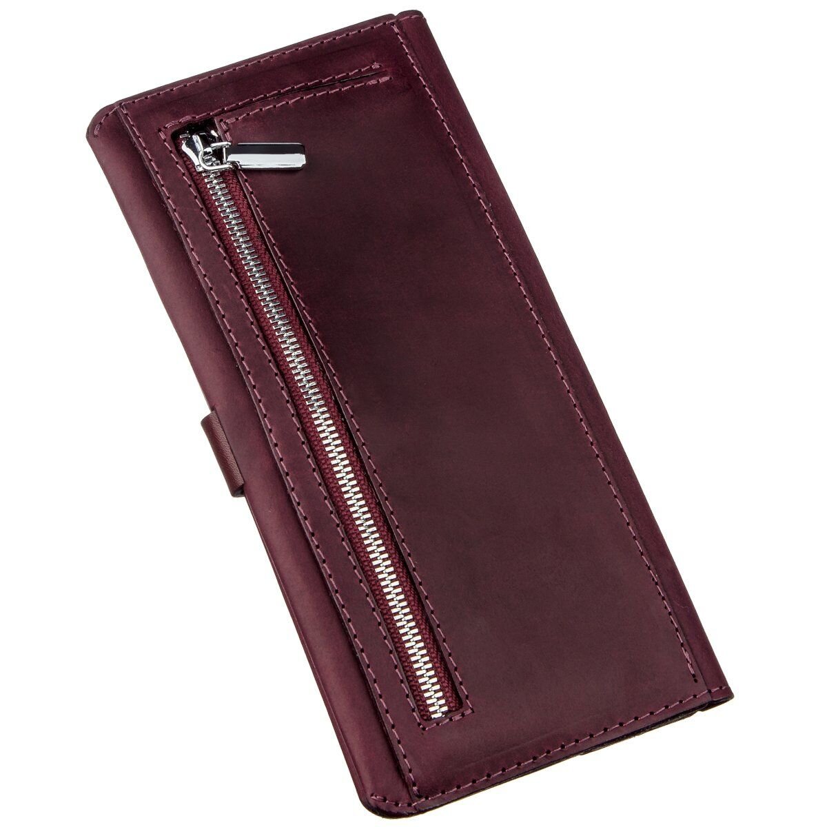 Гаманець жіночий з вінтажної шкіри SHVIGEL Бордовий