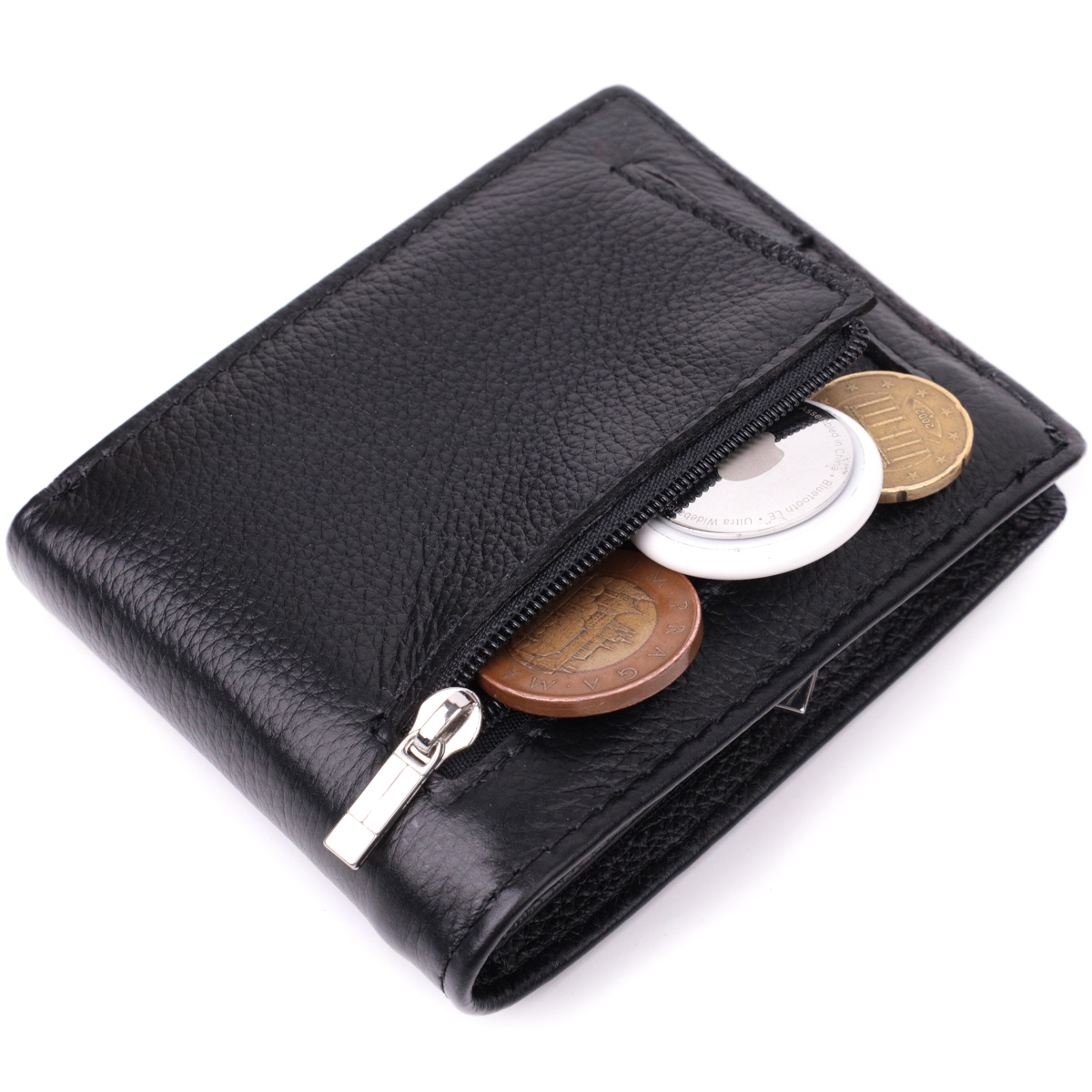 Відмінний затиск із натуральної шкіри ST Leather Чорний