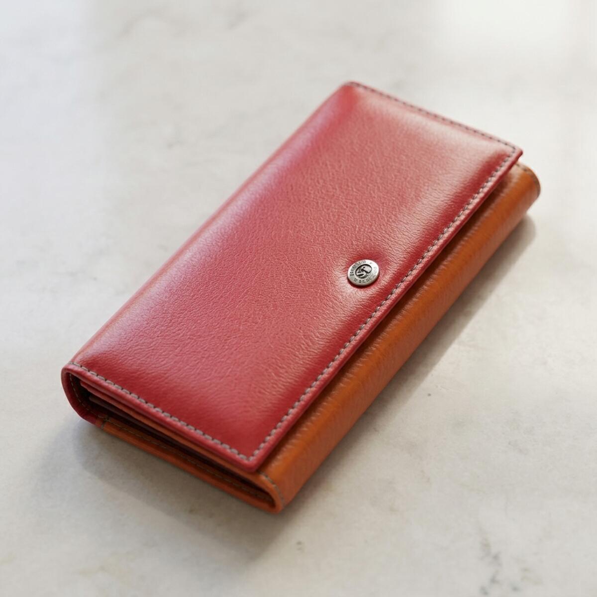 Великий гаманець для прекрасних жінок із натуральної шкіри ST Leather Різнокольоровий