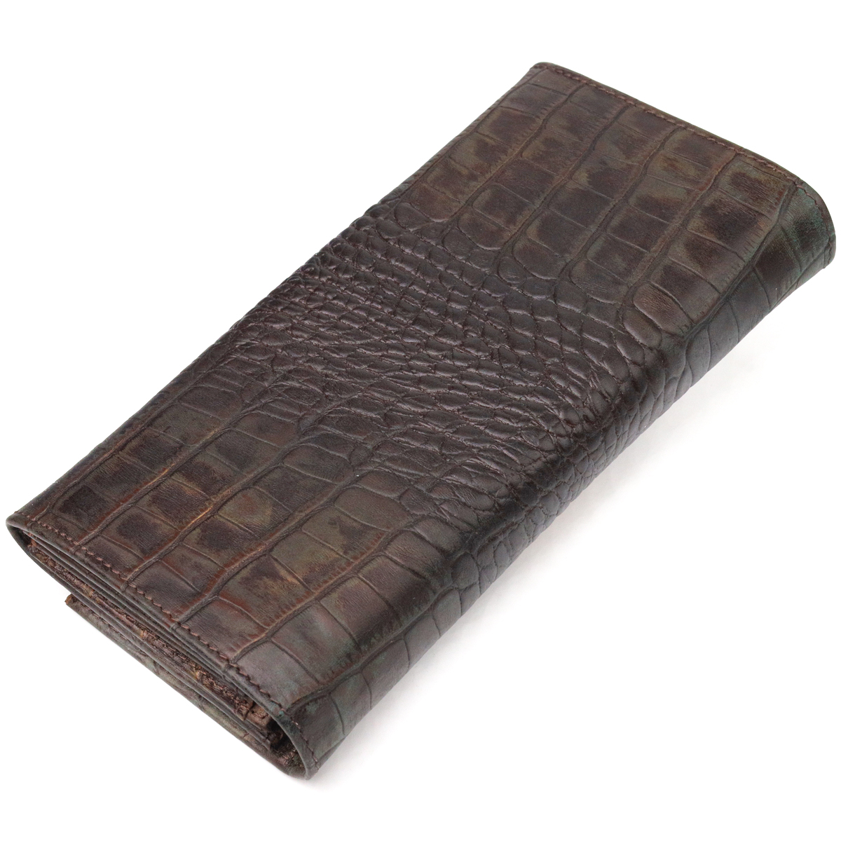 Цікавий жіночий гаманець із монетницею з натуральної фактурної шкіри CANPELLINI Різнокольоровий