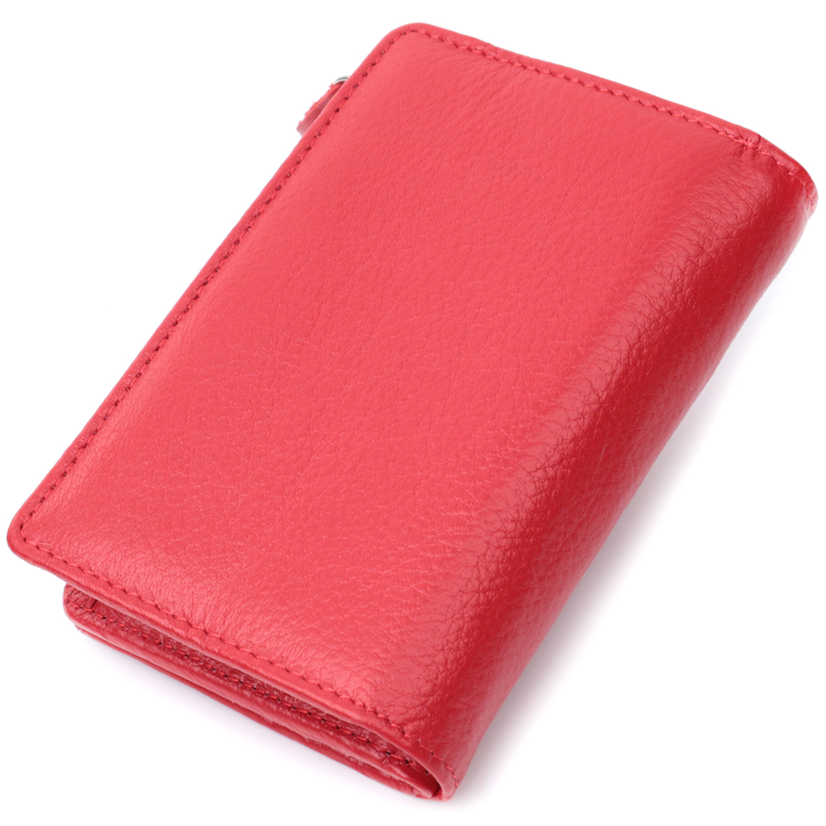 Ідеальний гаманець з монетницею із натуральної шкіри ST Leather Червоний