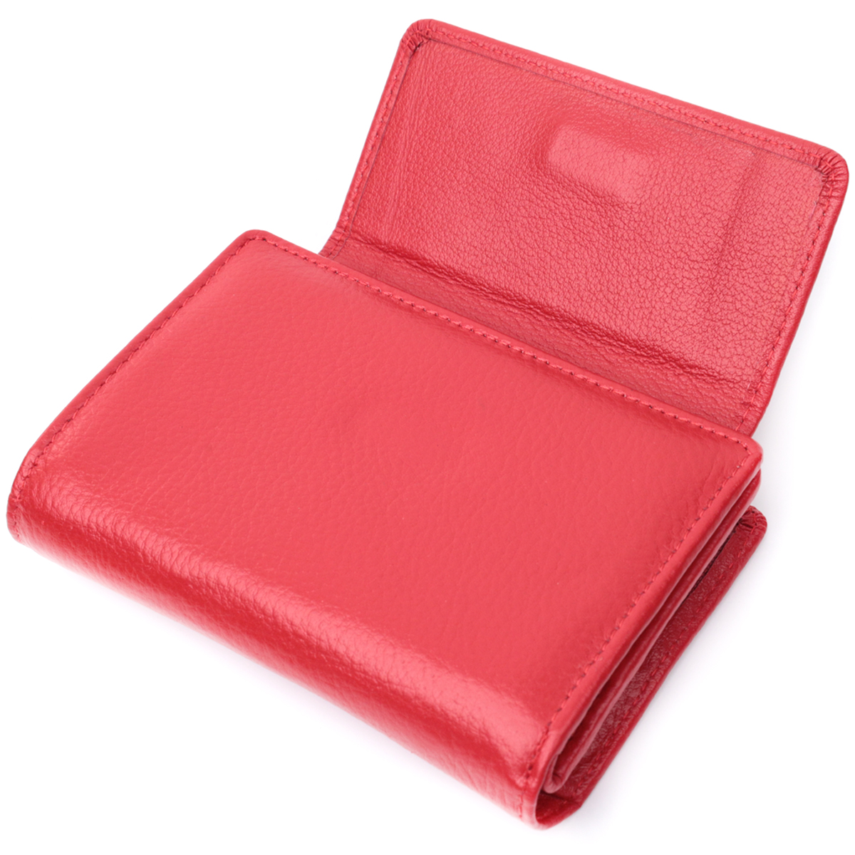 Ідеальний гаманець з монетницею із натуральної шкіри ST Leather Червоний