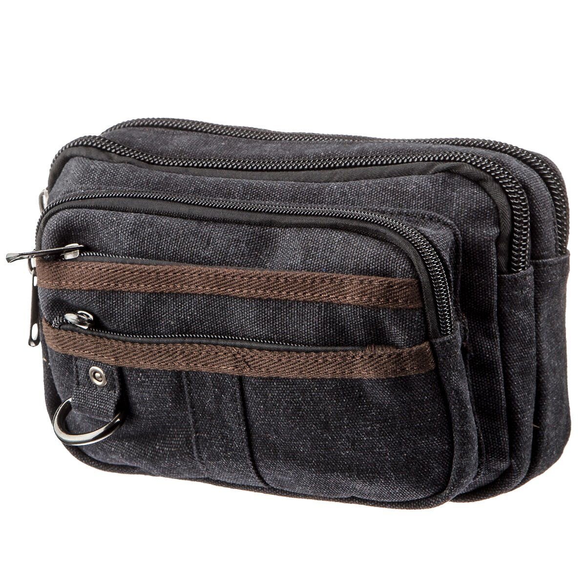 Бананка текстильна на пояс Vintage Чорна