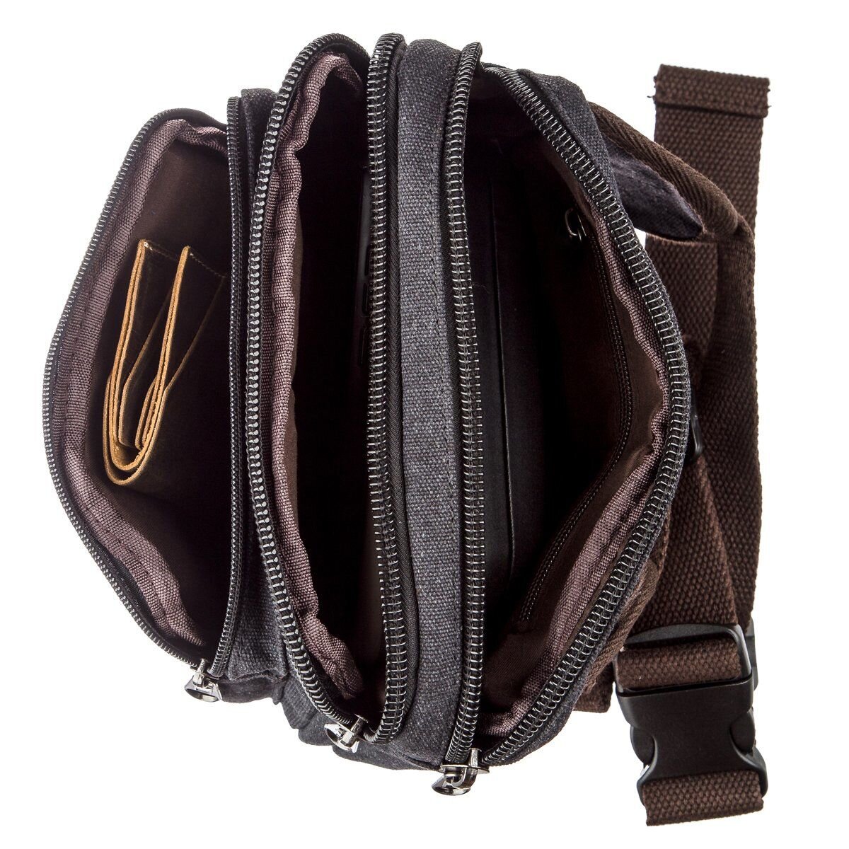 Бананка текстильна на пояс Vintage Чорна