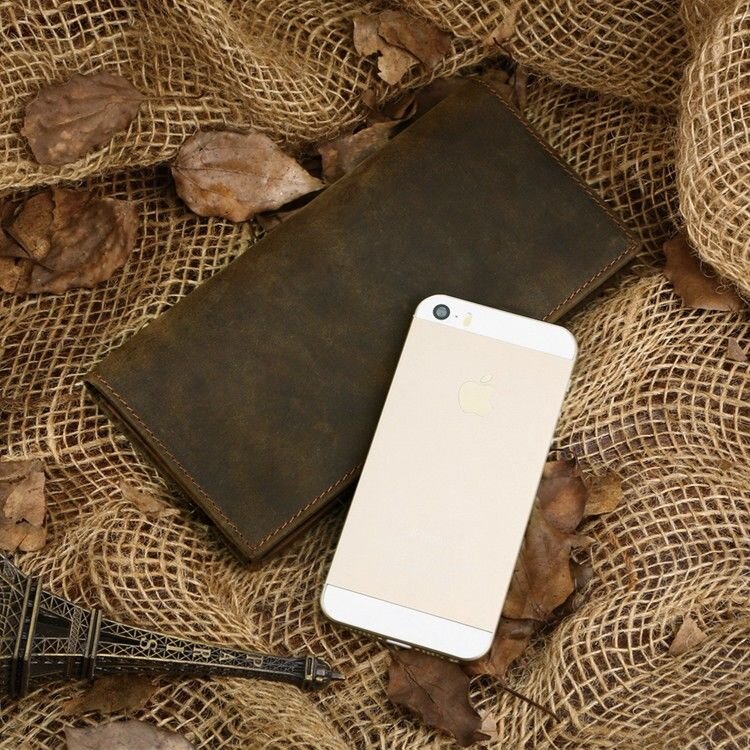 Бумажник мужской Vintage винтажная кожа Коричневый