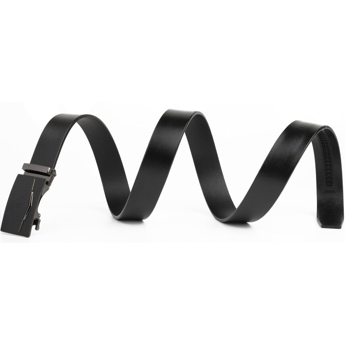 Ремінь чоловічий c матовою зернистою вставкою на пряжці Vintage Чорний