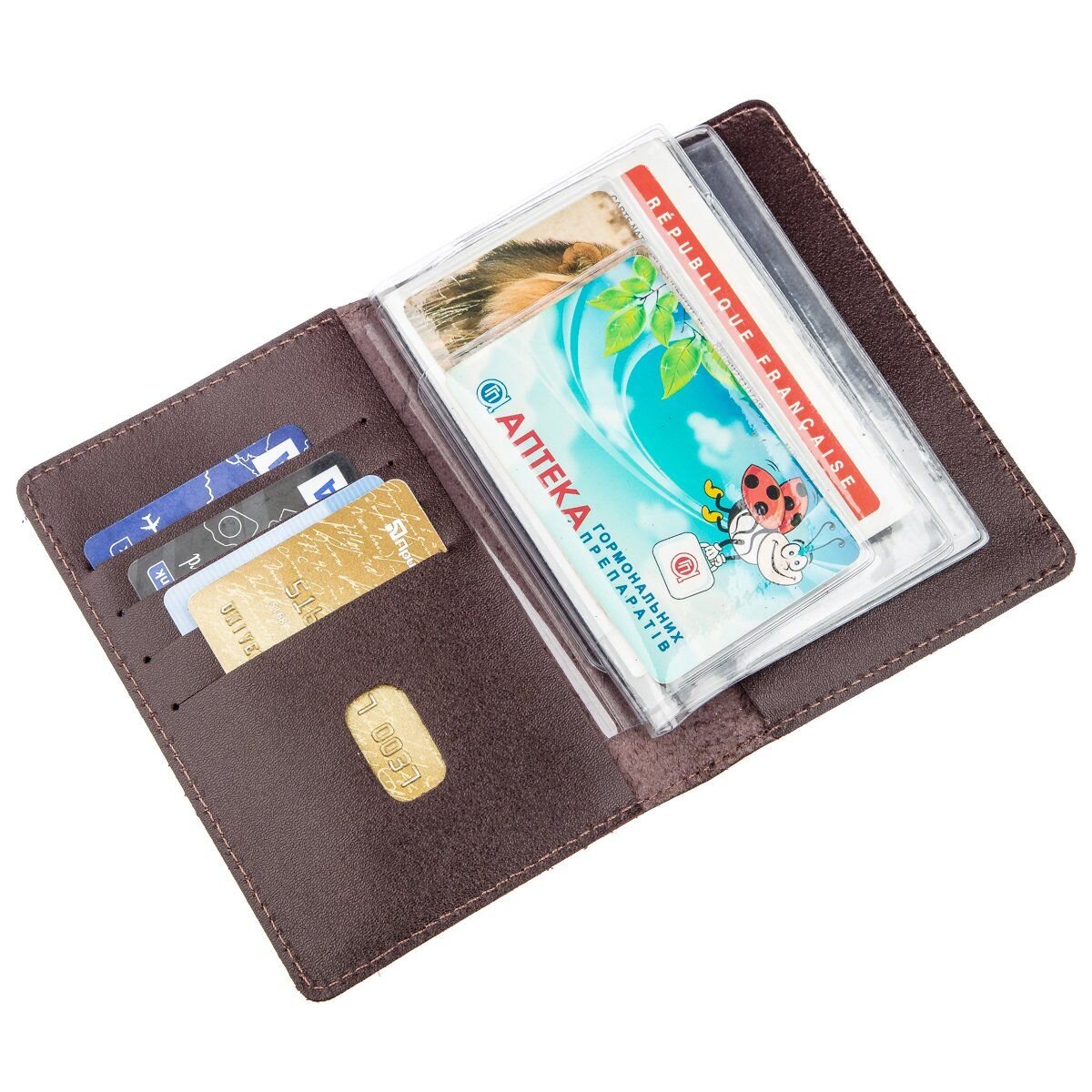 Велика обкладинка на водійські документи SHVIGEL Коричнева