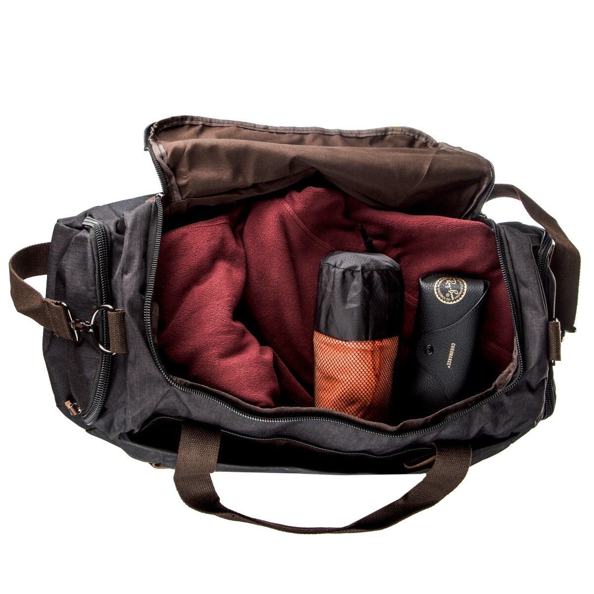 Дорожня сумка текстильна Vintage Чорна