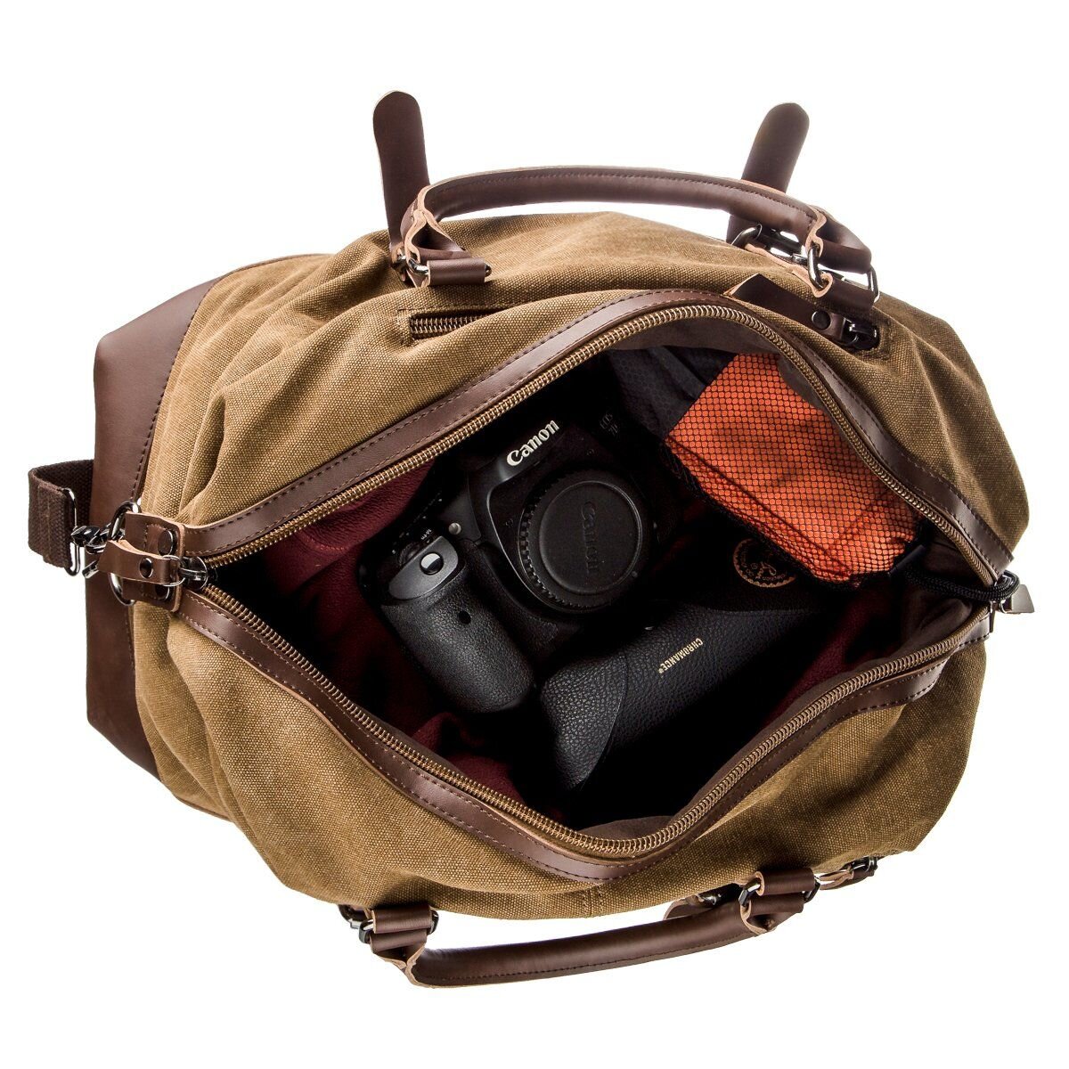 Дорожня сумка текстильна Vintage Пісочна