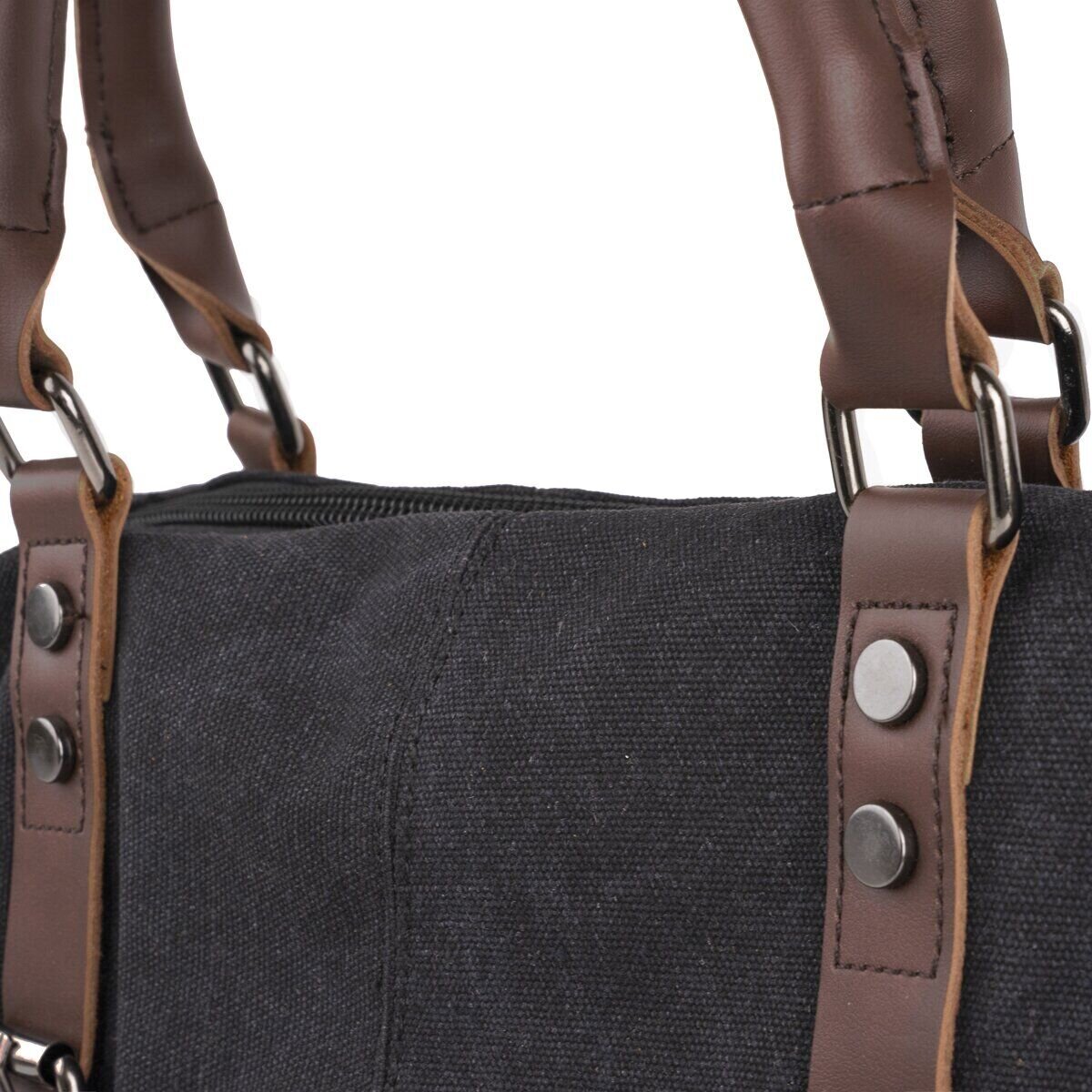 Дорожня сумка текстильна велика Vintage Чорна