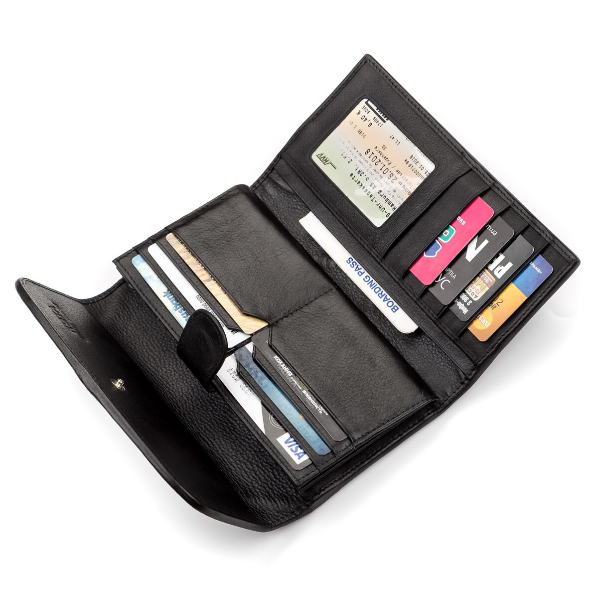 Гаманець жіночий STINGRAY LEATHER з натуральної шкіри морського ската Чорний