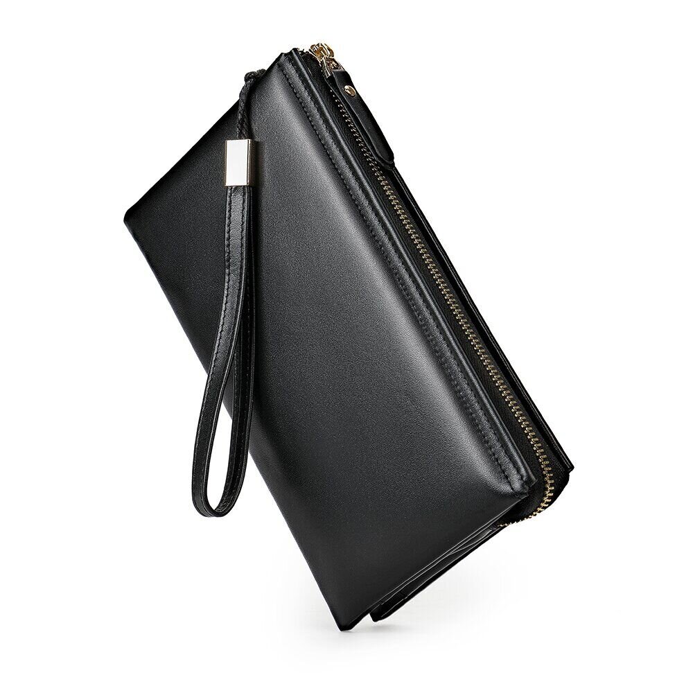 Мужская барсетка на запястье из кожи Vintage Черная