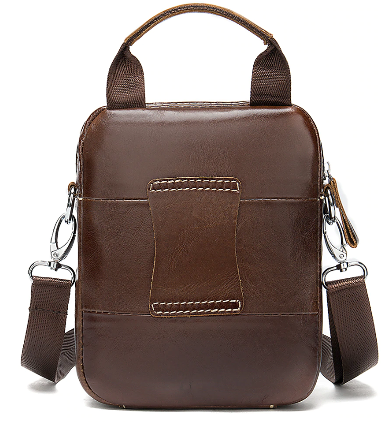 Сумка-барсетка на пояс мужская кожаная Vintage Коричневая