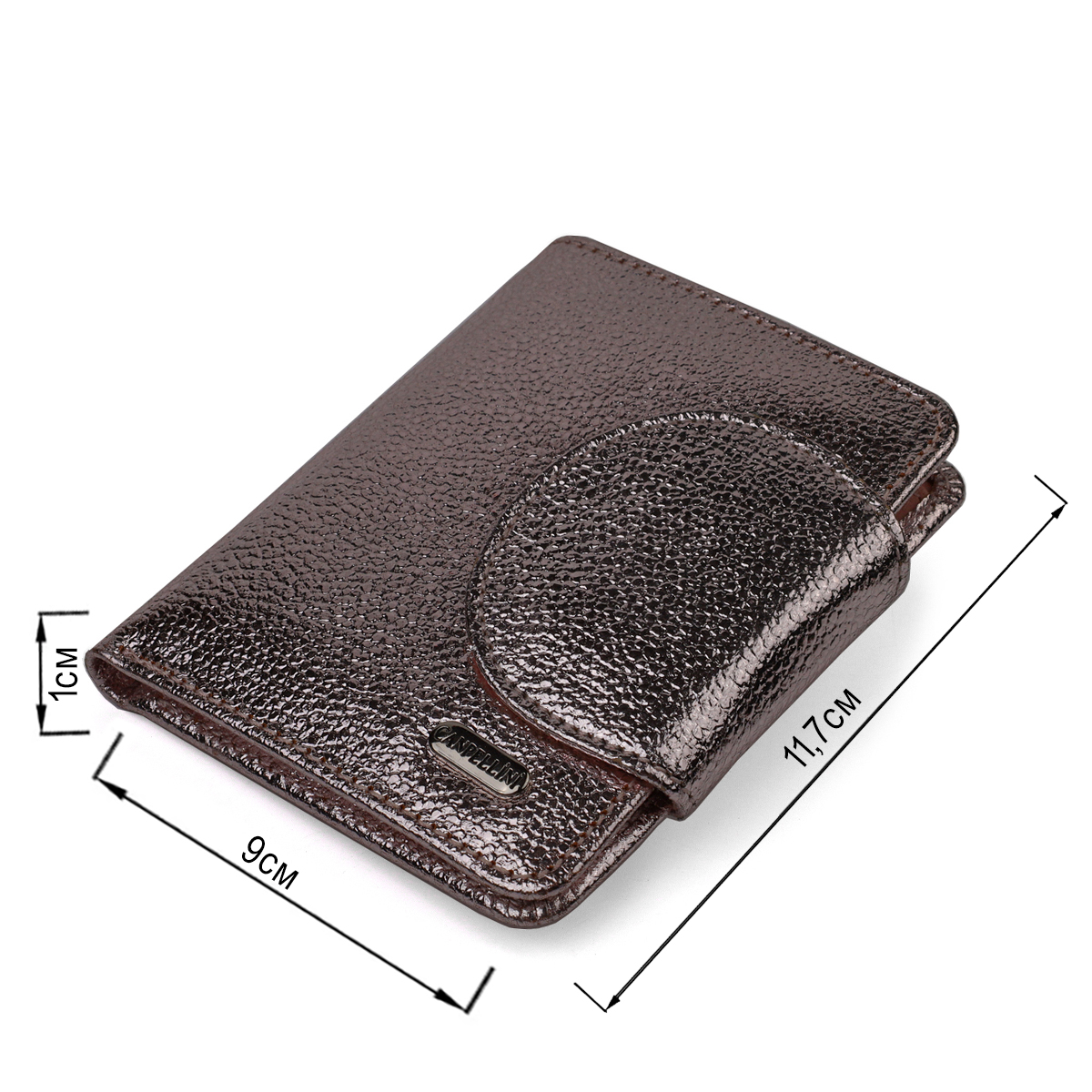 Яркое женское портмоне среднего размера из натуральной кожи CANPELLINI Золотистое