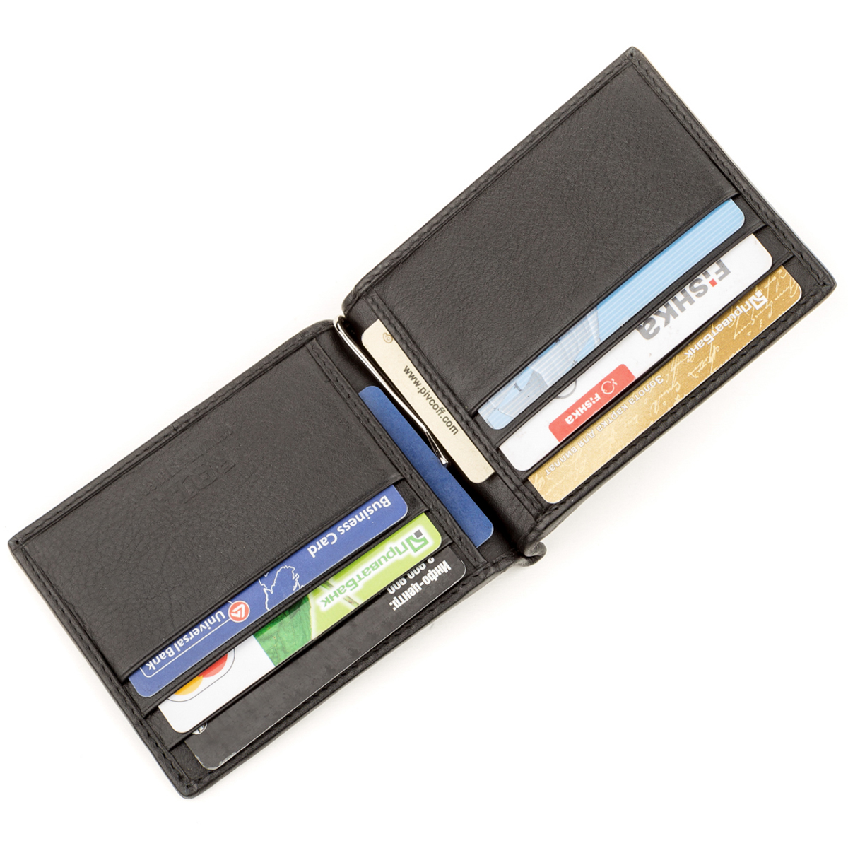 Затискач для грошей STINGRAY LEATHER з натуральної шкіри морського ската Чорний