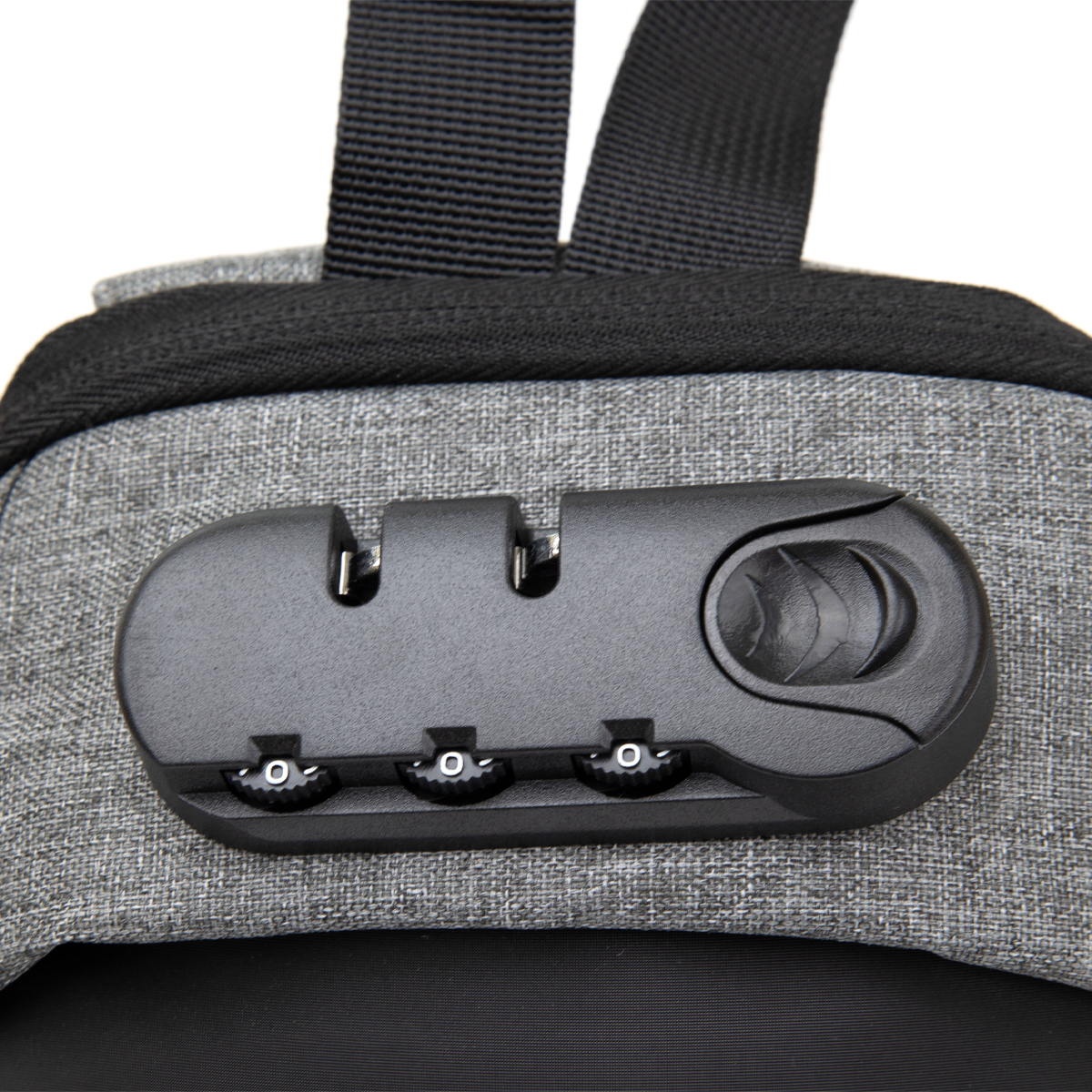 Ергономічний рюкзак через плече з кодовим замком текстильний Vintage Сірий