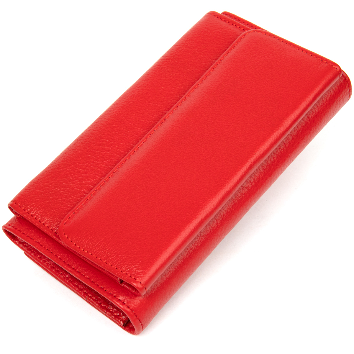 Жіночий шкіряний гаманець для карток купюр та монет ST Leather Червоний