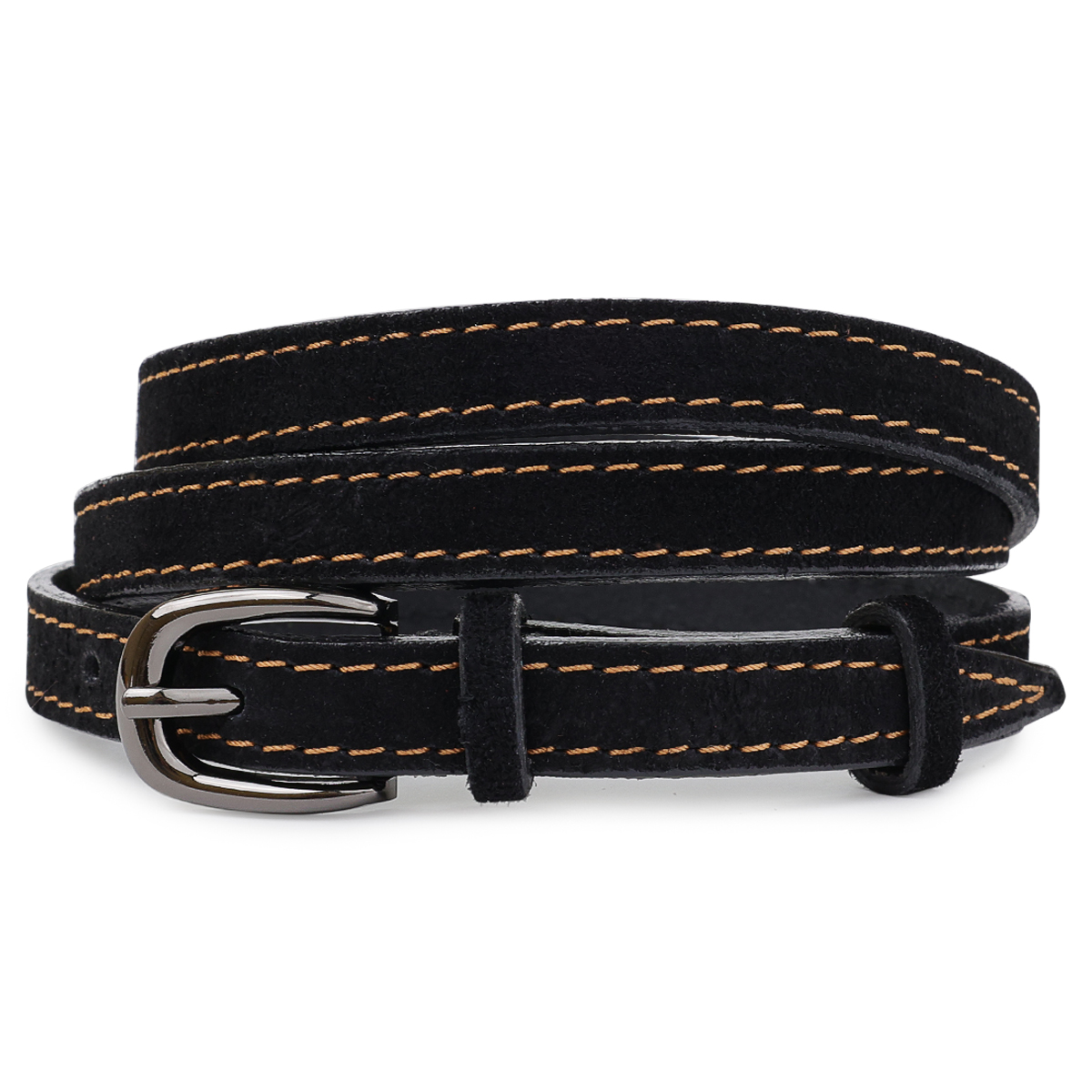 Замшевий жіночий ремінь Vintage Чорний