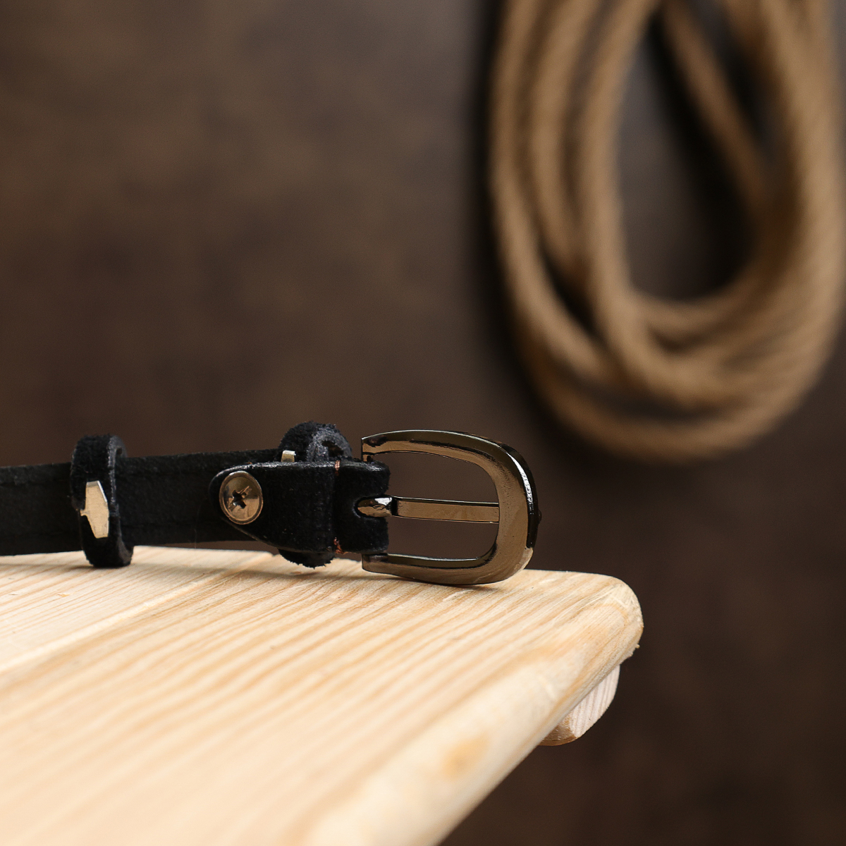 Замшевий жіночий ремінь Vintage Чорний