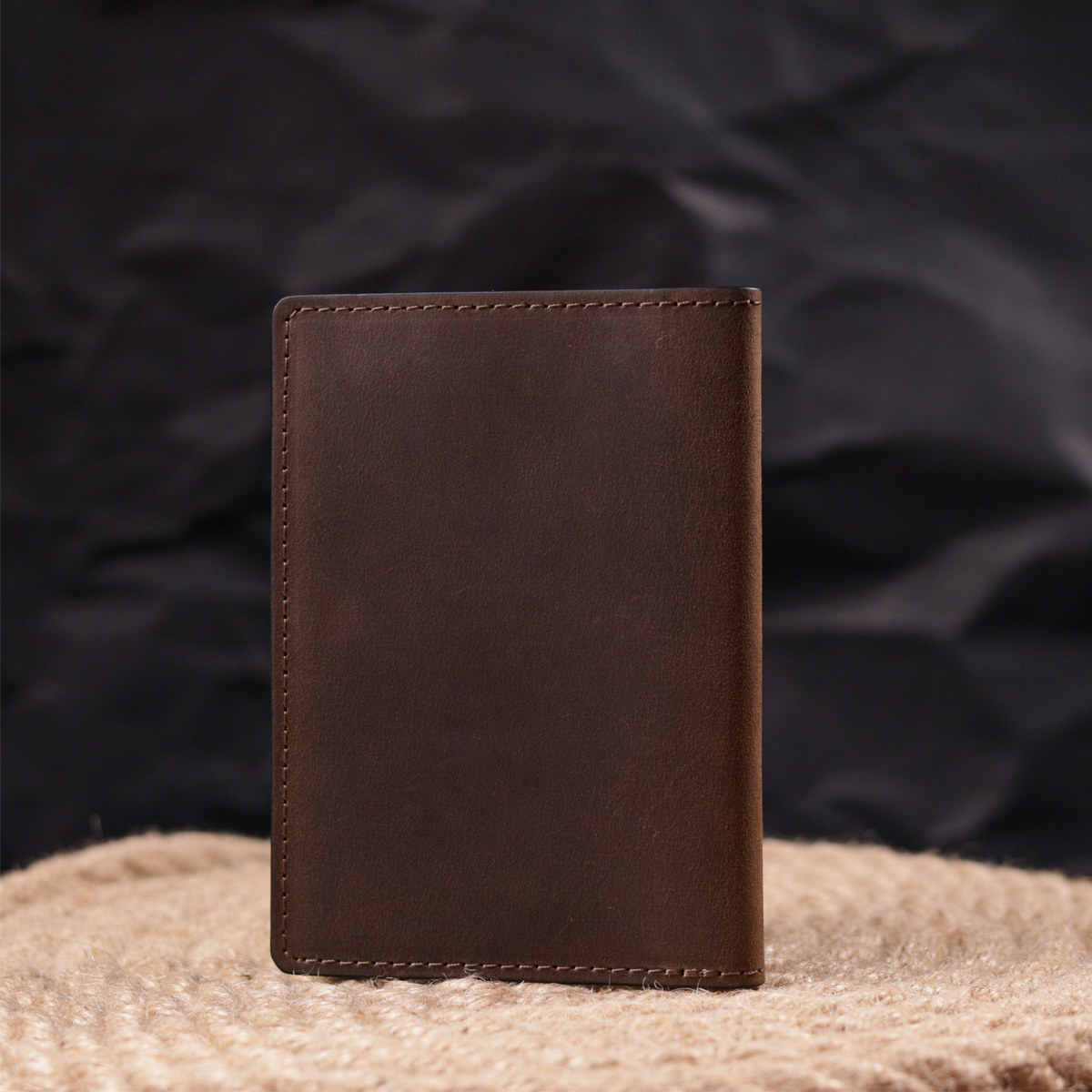 Добротна обкладинка на військовий квиток із вінтажної шкіри Слава ЗСУ GRANDE PELLE Коричнева