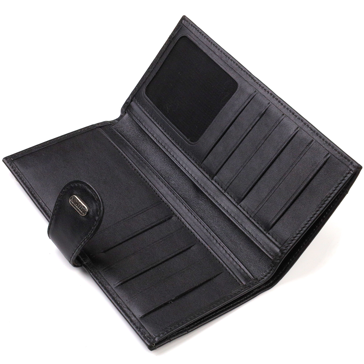 Вузький купюрник для чоловіків з натуральної гладкої шкіри CANPELLINI Чорний