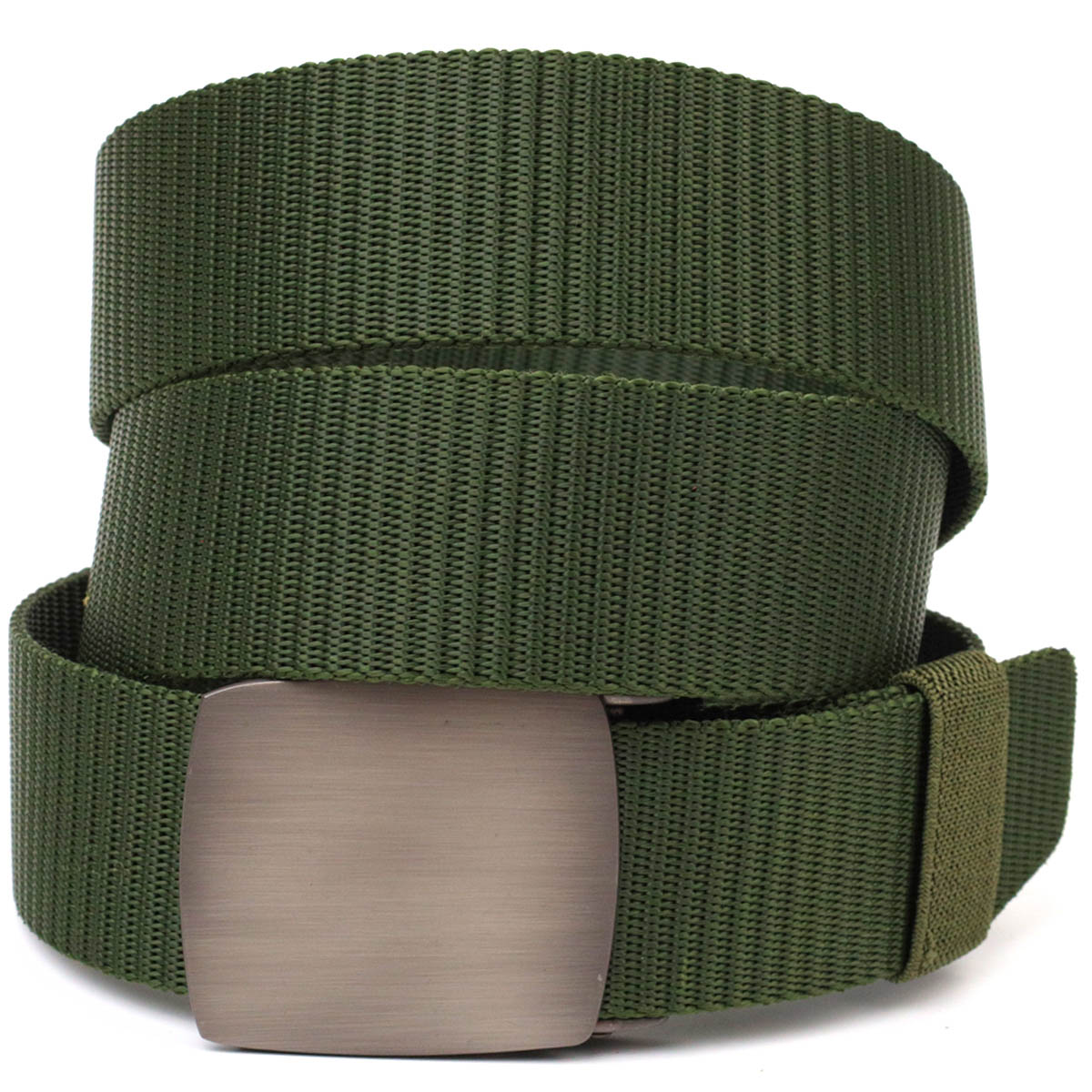 Міцний чоловічий ремінь з металевою пряжкою з текстилю Vintage Зелений