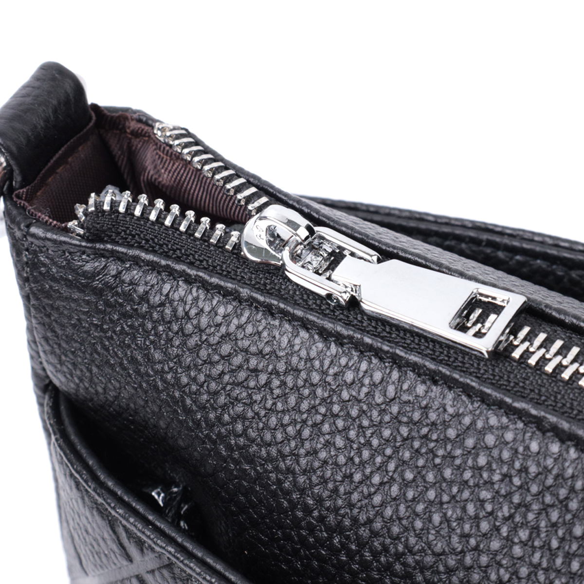 Елегантна сумка для жінок на три відділення з натуральної шкіри Vintage Чорний