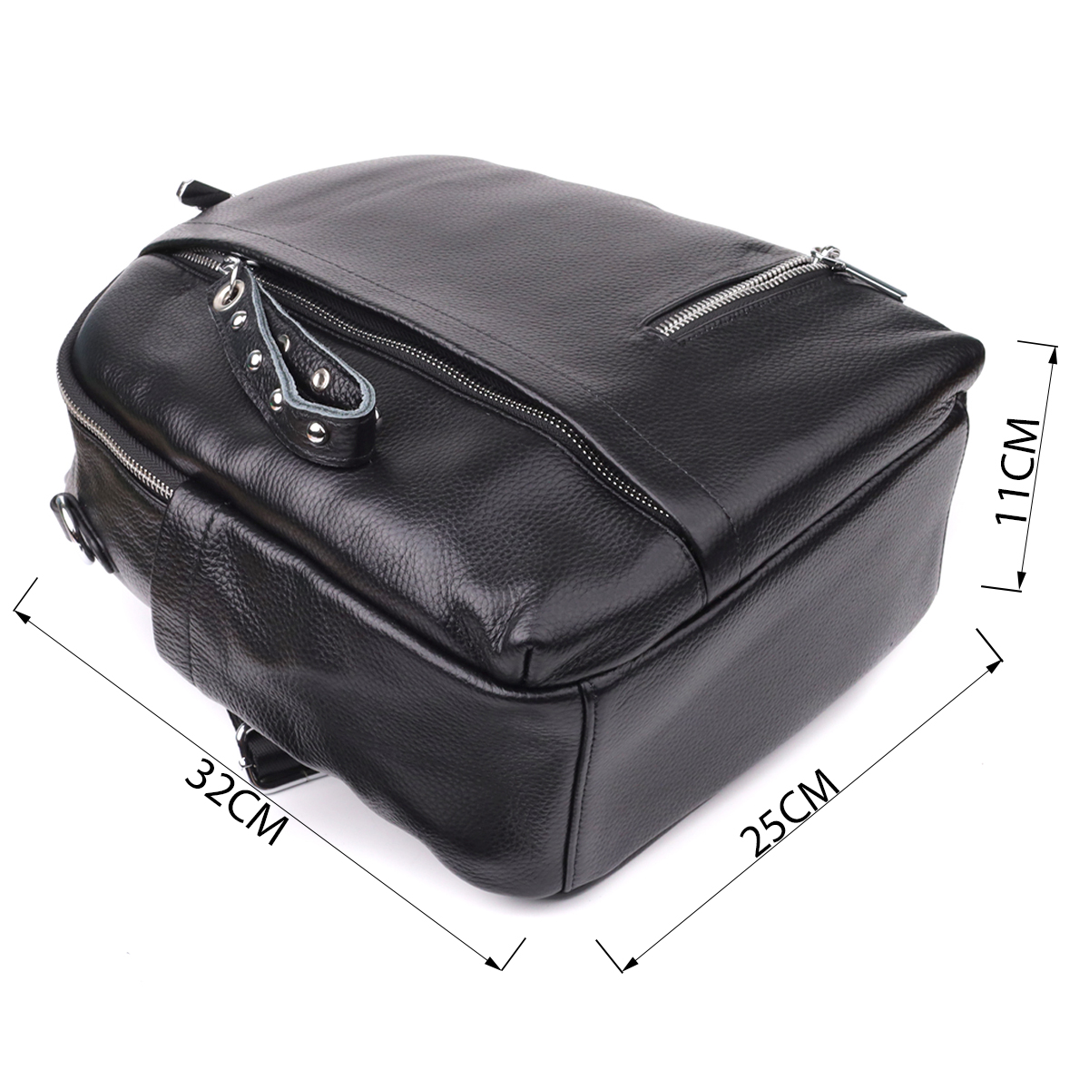 Женский рюкзак из натуральной кожи Vintage Черный