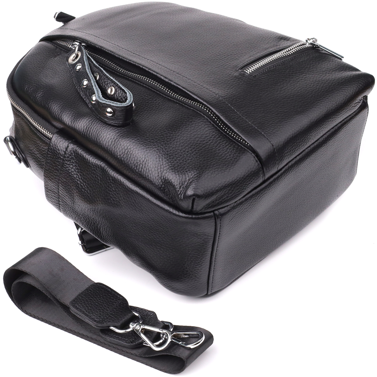 Женский рюкзак из натуральной кожи Vintage Черный