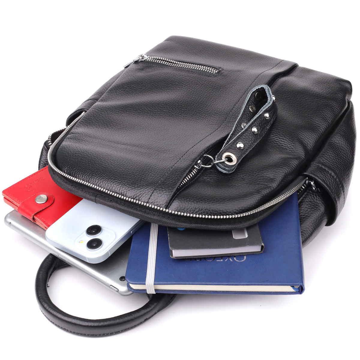 Женский рюкзак из натуральной кожи Vintage Черный