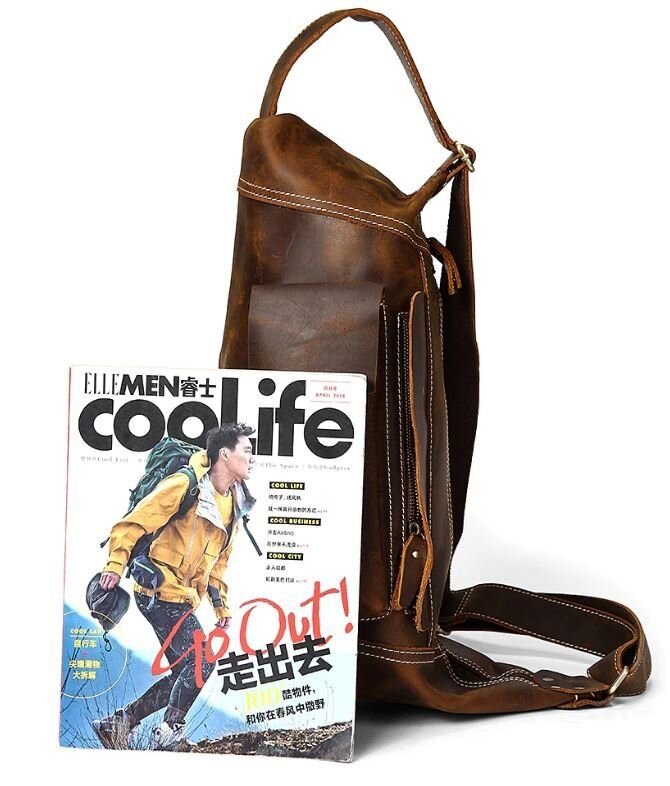 Чоловіча вінтажна сумка через плече Vintage Коричнева