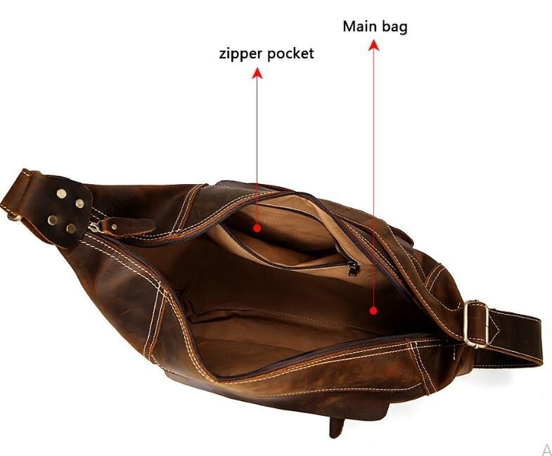 Чоловіча вінтажна сумка через плече Vintage Коричнева