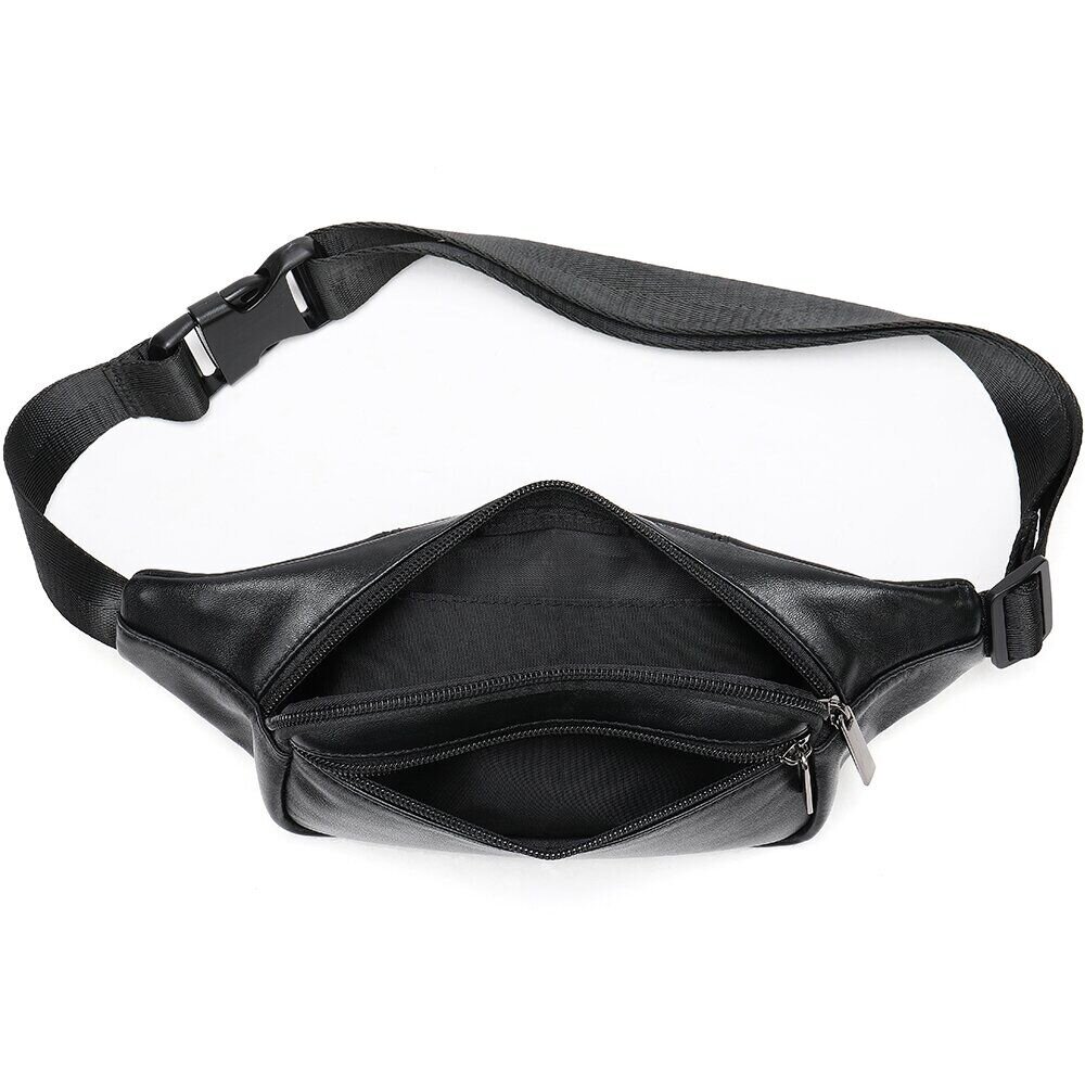 Бананка зі шкіри Vintage Чорна