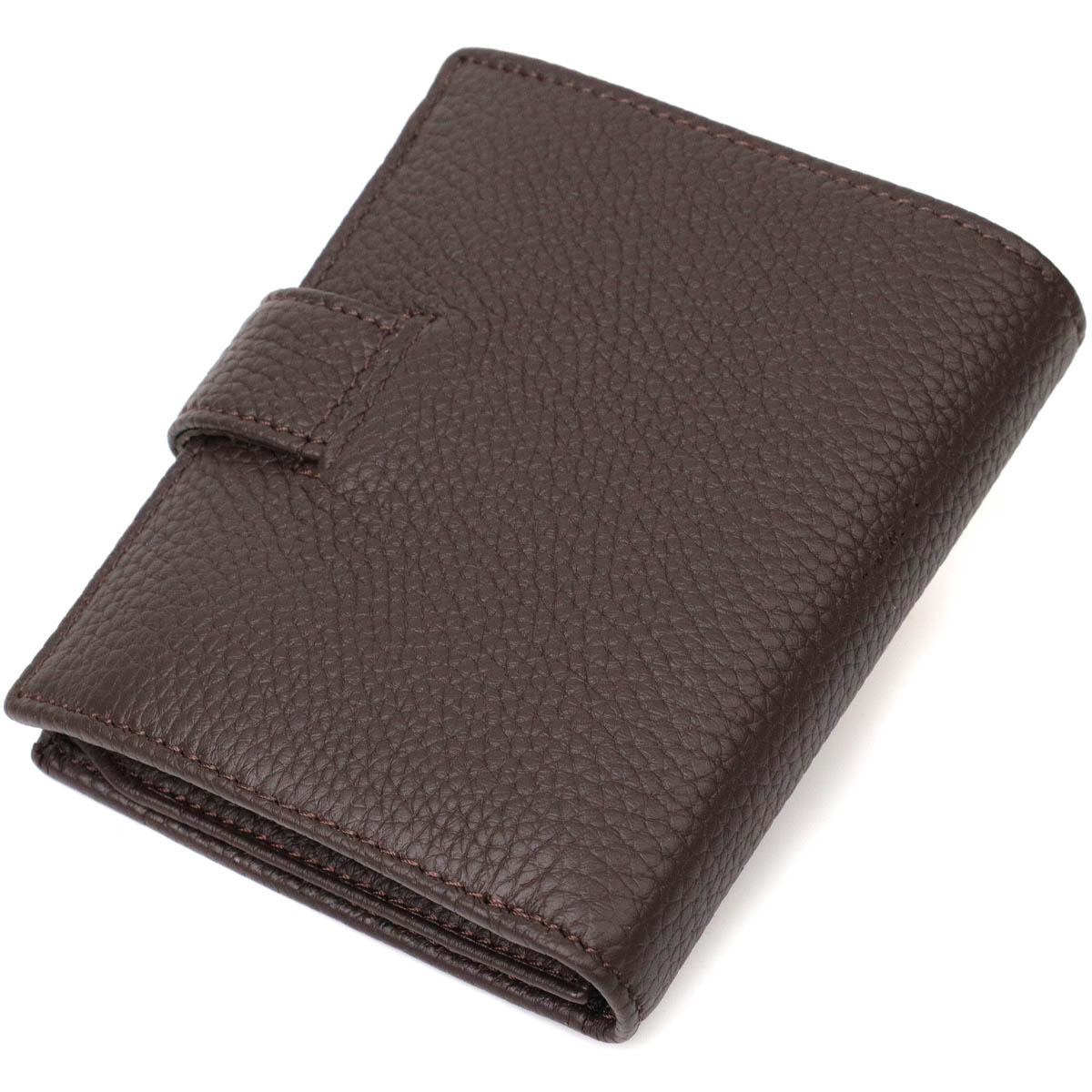 Компактный мужской вертикальный кошелек из натуральной кожи флотар BOND Коричневый