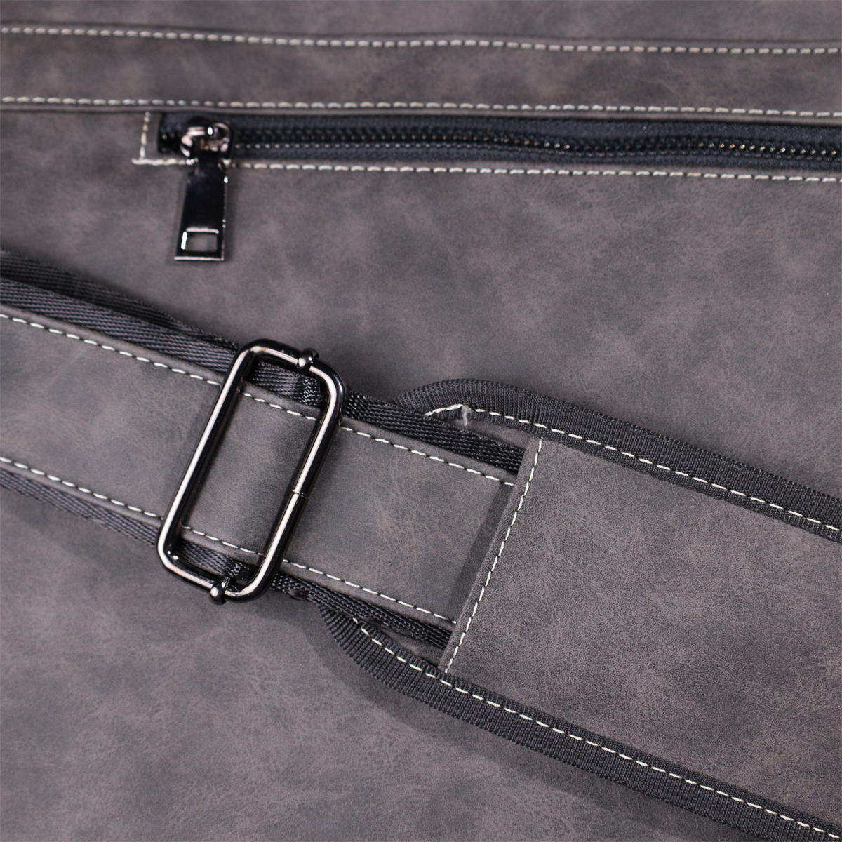 Містка чоловіча сумка зі шкірозамінника Vintage Сірий