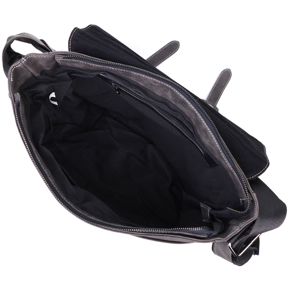 Містка чоловіча сумка зі шкірозамінника Vintage Сірий